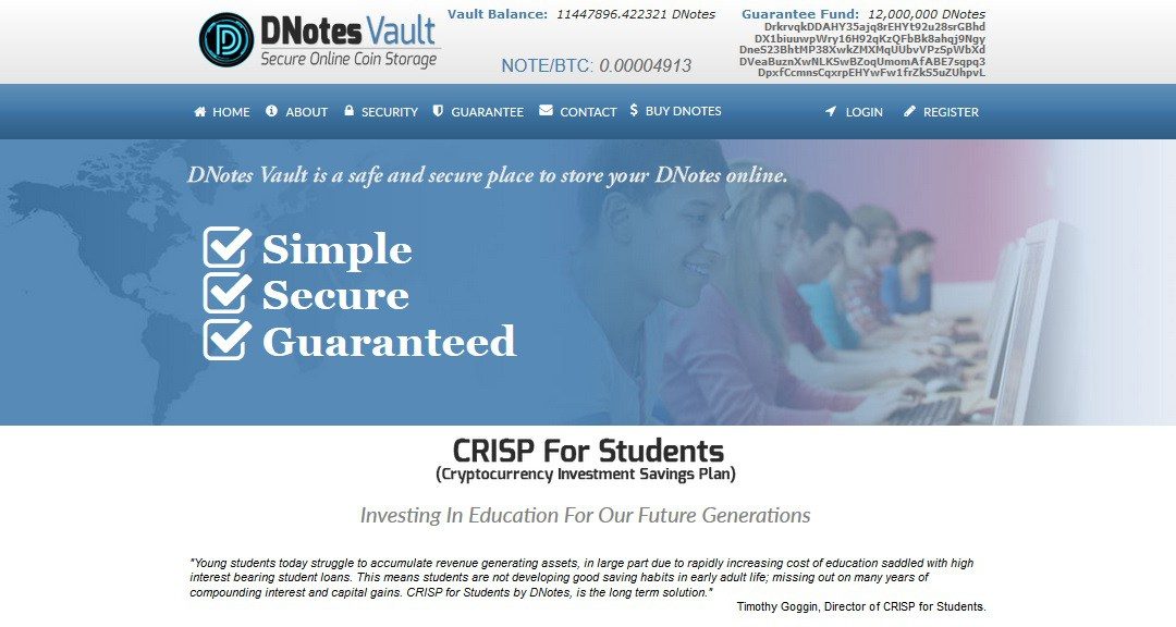 Digital Currency Student Debt Solutions Offered by Bitcoin Alternative DNotes With Long Term Savings Plans For Students